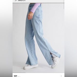 Pacsun baggy jeans with side slit size 27